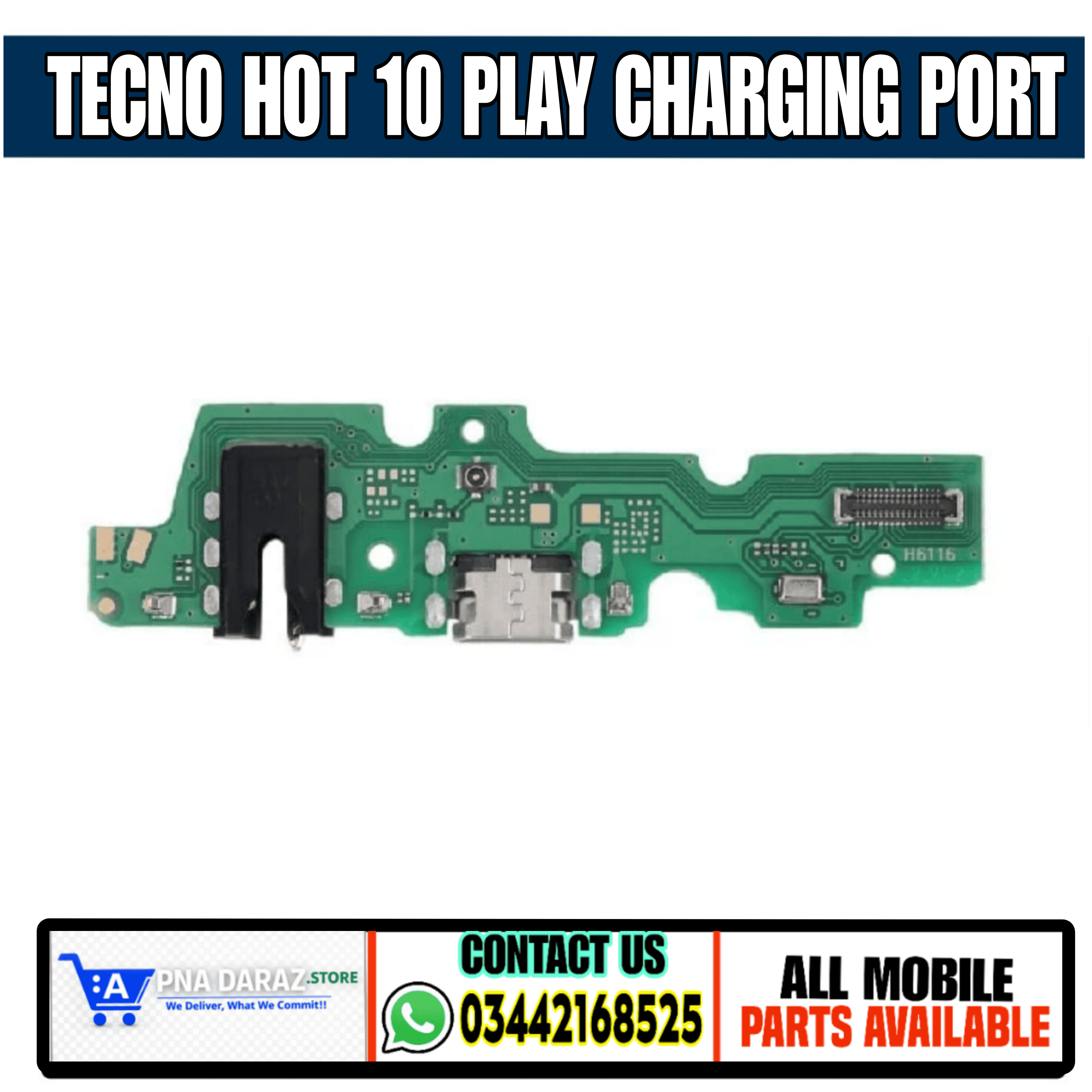 Tecno Hot 10 Play Charging Strip | Tecno Hot 10 Play Charging Port